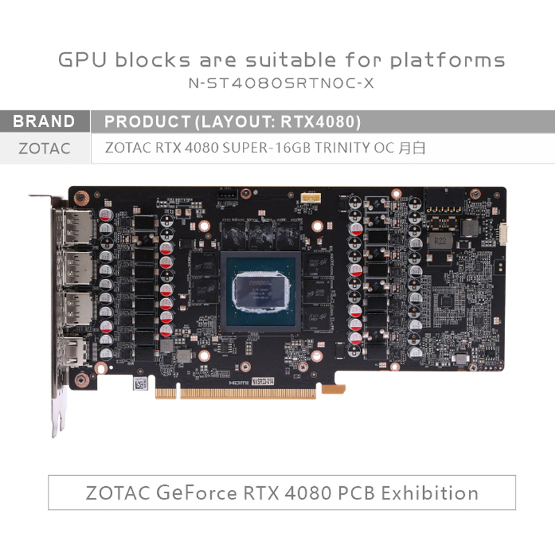 Водоблок Bykski N-ST4080SRTNOC – обзор и цена Rtx 4080 Super 16Gb